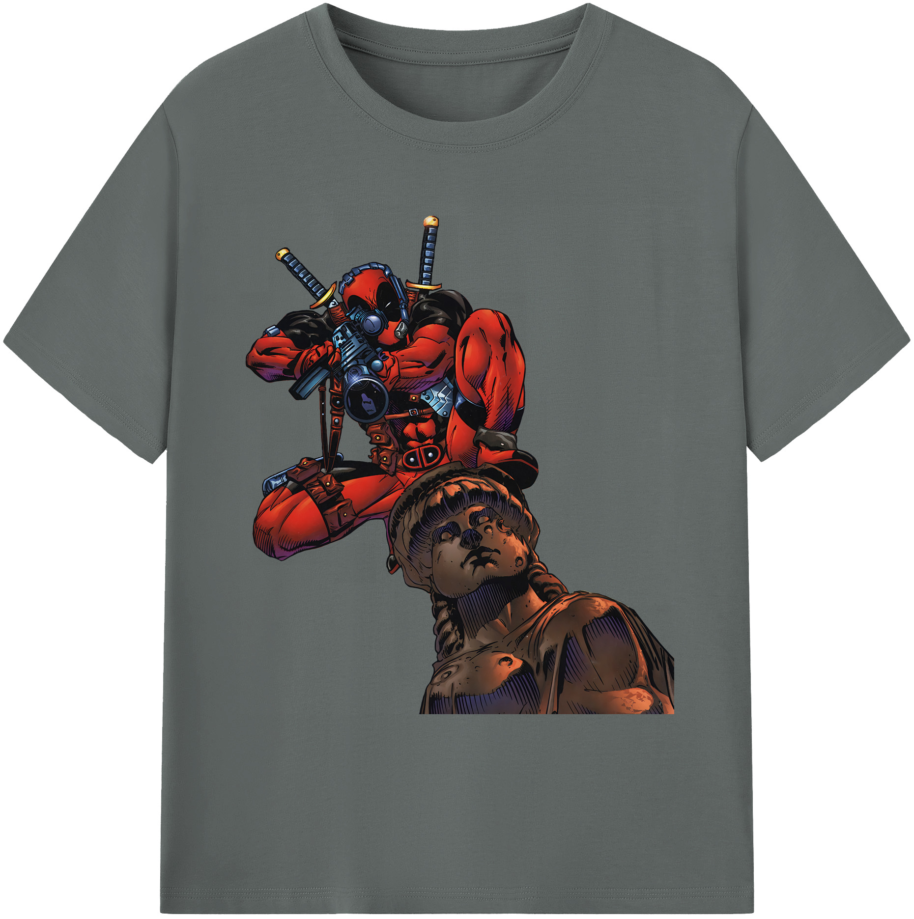 （画像用） Deadpool デッドプール 綿100％ メンズ半袖Tシャツ｜肌触りやわらか＆通気性